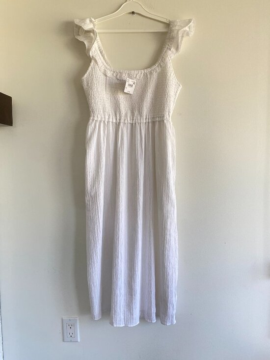 American Eagle NWT Flutter Sleeve Smocked Dress SZ M - Picture 5 of 14